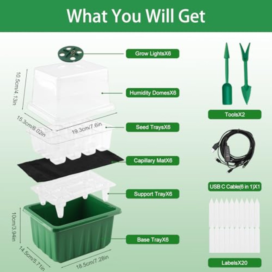 Seed Starter Tray with Light 6 – Humidity Dome Kit Bewertung und Preis