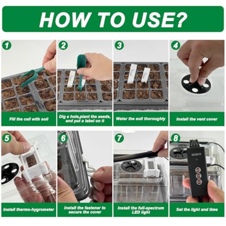 Seed Starter Tray with Grow Li – Humidity Dome Kit Bewertung und Preis
