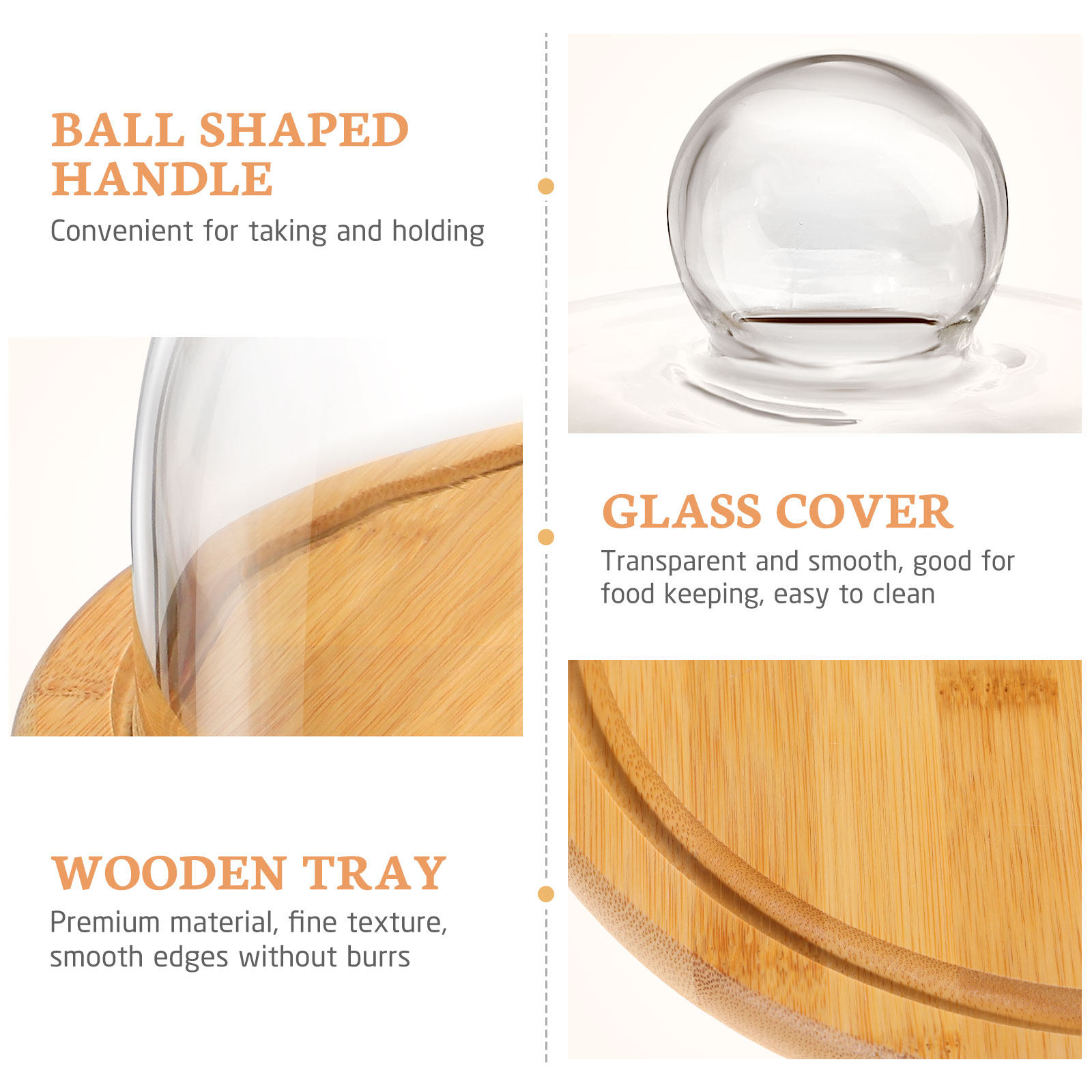 1Set Cake Holder Glass Dome Co – Plastic Dome Clear Bewertung und Preis