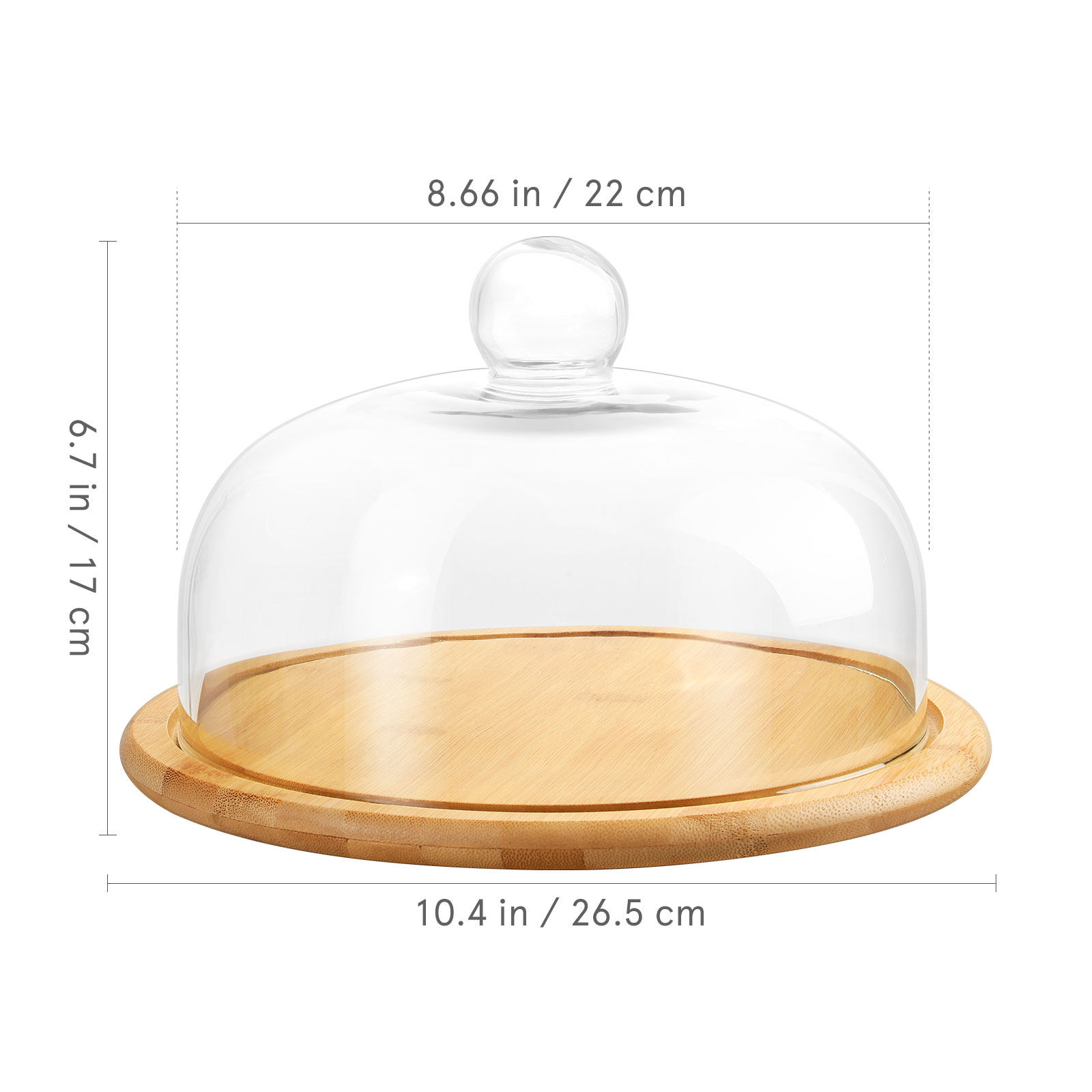 1Set Cake Holder Glass Dome Co – Plastic Dome Clear Bewertung und Preis