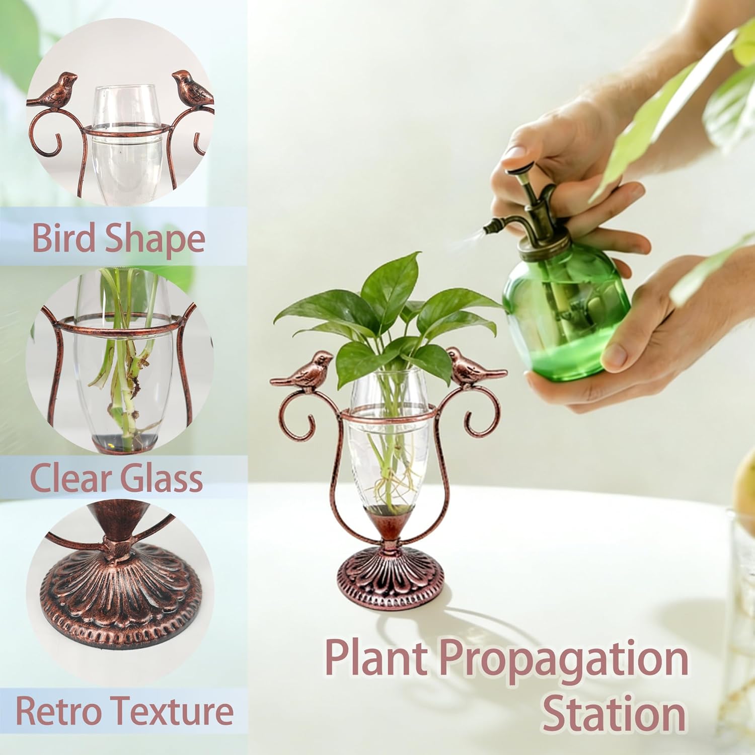 2 Vintage Copper Bird Plant Pr – Propagation Station Vase Bewertung und Preis