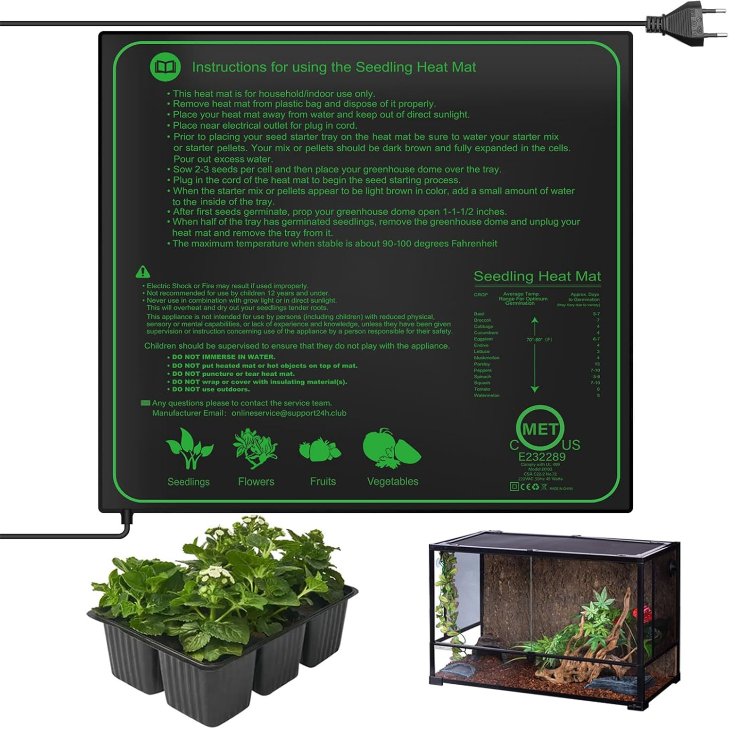 Seedling Heat Mat 10/25/50CM I – Rooting Gel Clone Bewertung und Preis